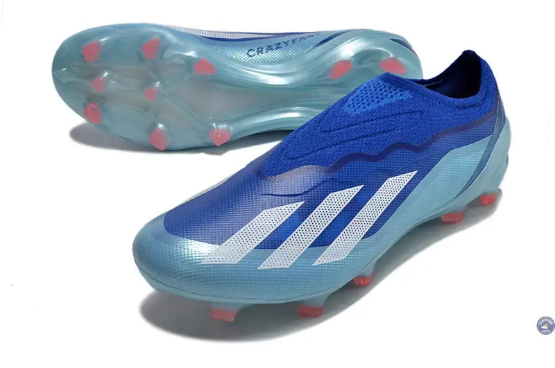 X Crazyfast Elite Laceless FG Marinerush - Bleu/Blanc/Rouge — visuel 2 sur 4