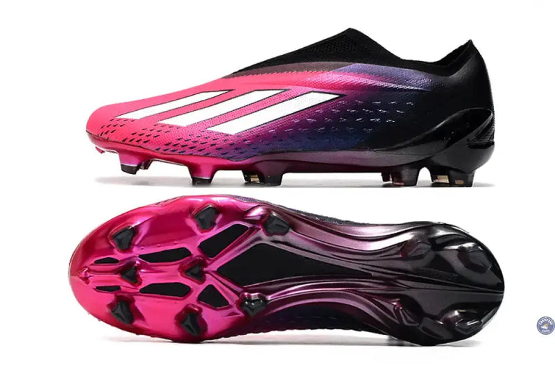 X Speedportal Elite Laceless FG Own Your Football - Rose/Argenté/Noir — visuel 3 sur 4